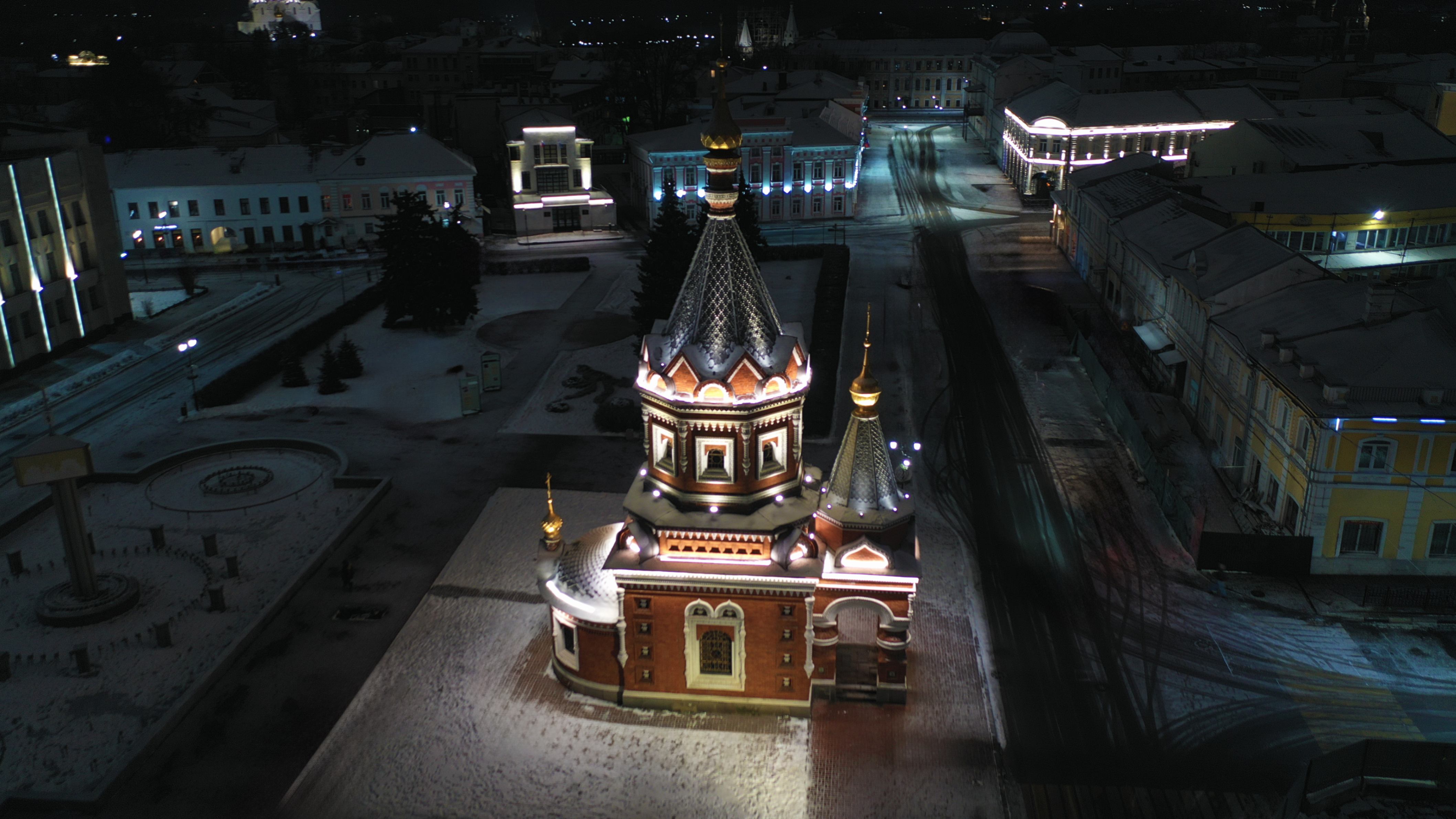Часовня Александра Невского - проект наружного освещения