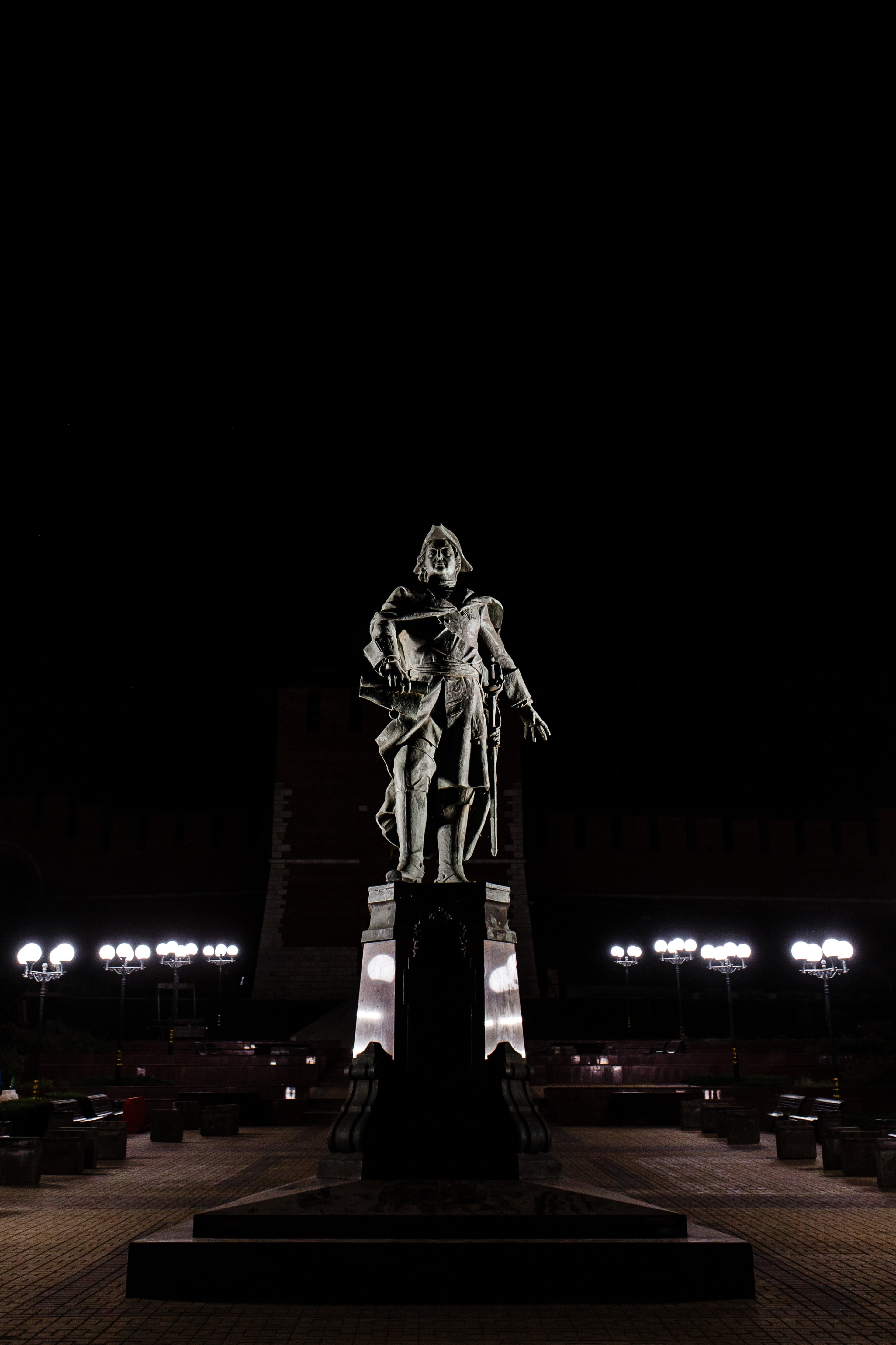 Памятник Петру 1 - проект наружного освещения