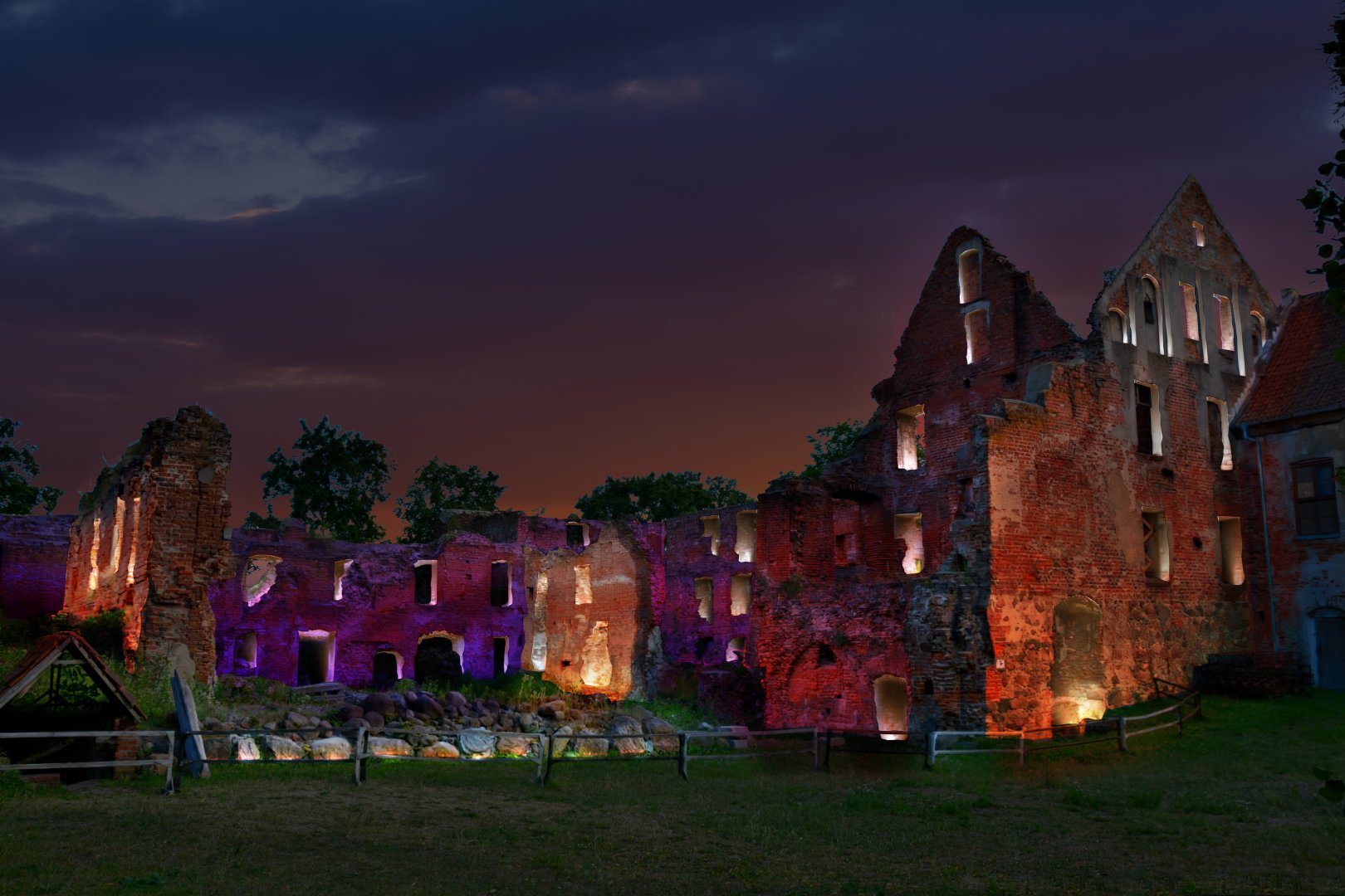 Lighting concept and festive design of the city of Chernyakhovsk