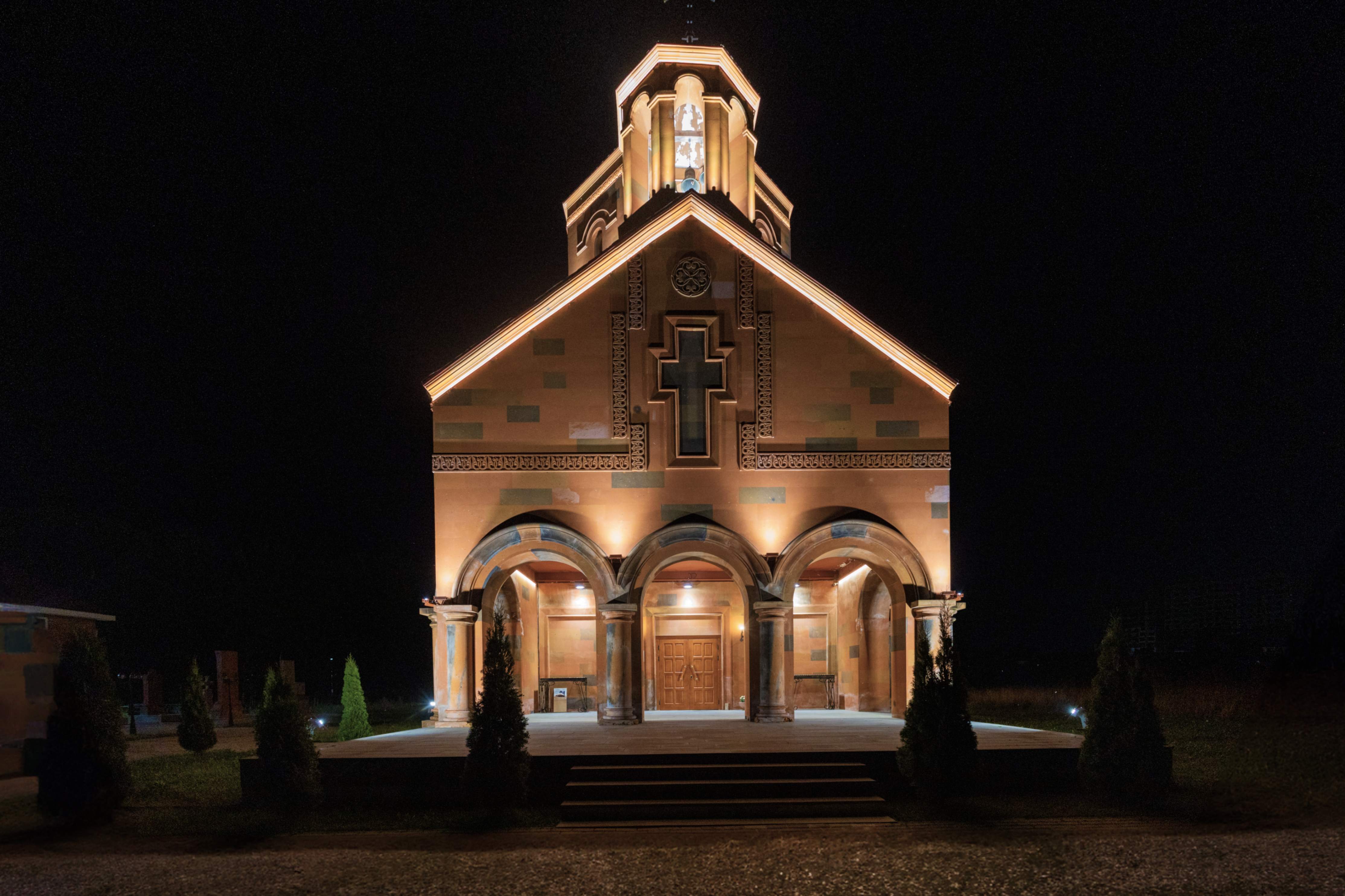 Церковь Сурб Геворг - проект наружного освещения