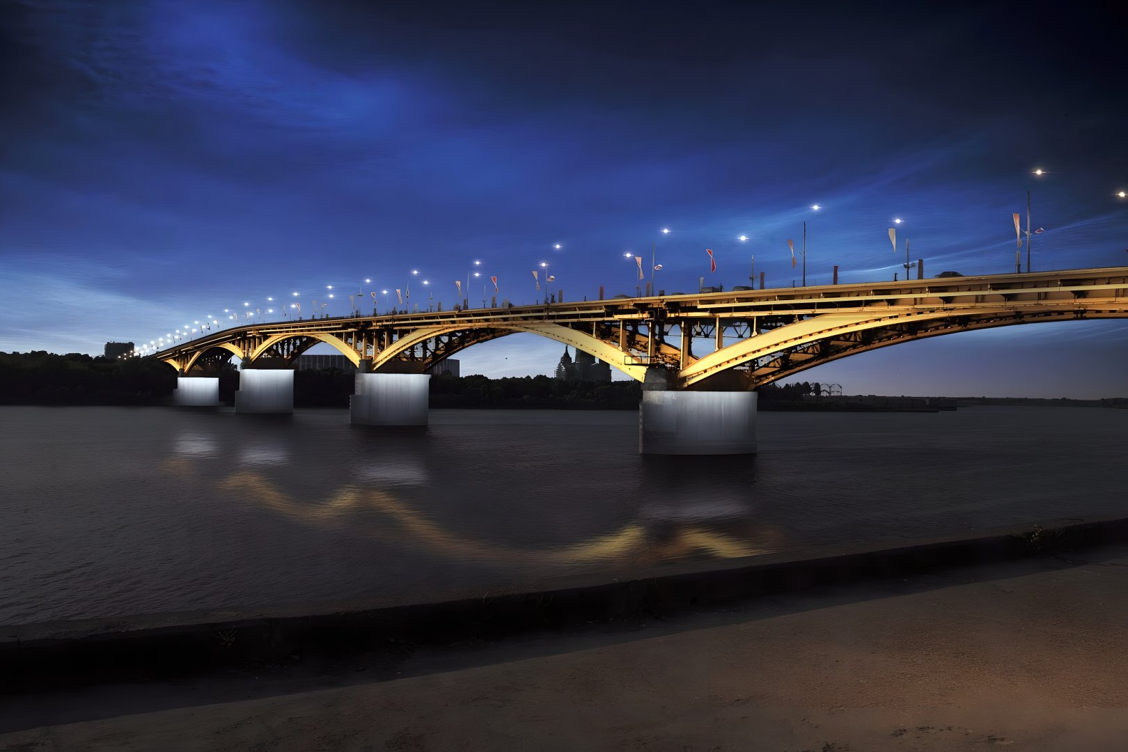 A complex linear structure requires a no less complex lighting framework