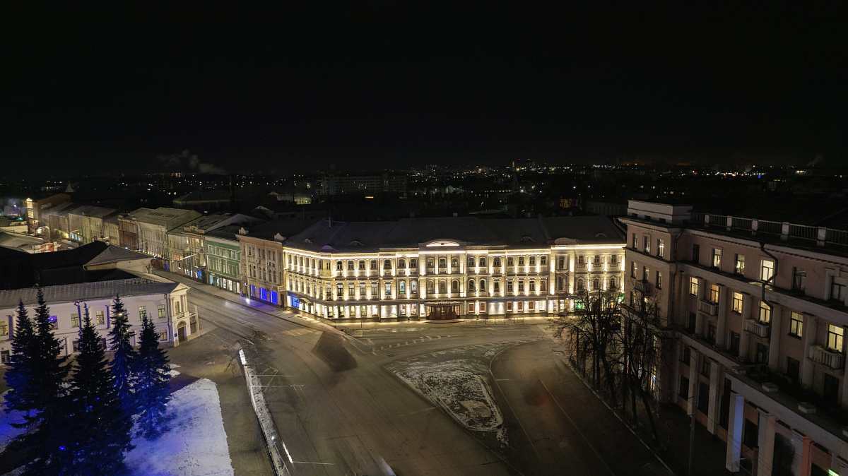 Shopping Center “Europe” building - outdoor lighting project