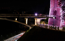 Освещение моста на Зеленском съезде в Нижнем Новгороде