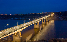 Освещение автодорожного моста в Нижнем Новгороде